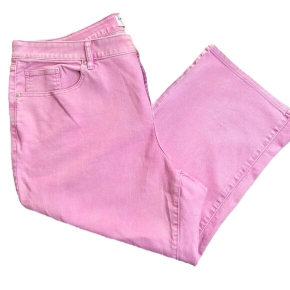 Lane Bryant Pink Signature Fit Straight Crop Jean Size 20 - Picture 7 of 11